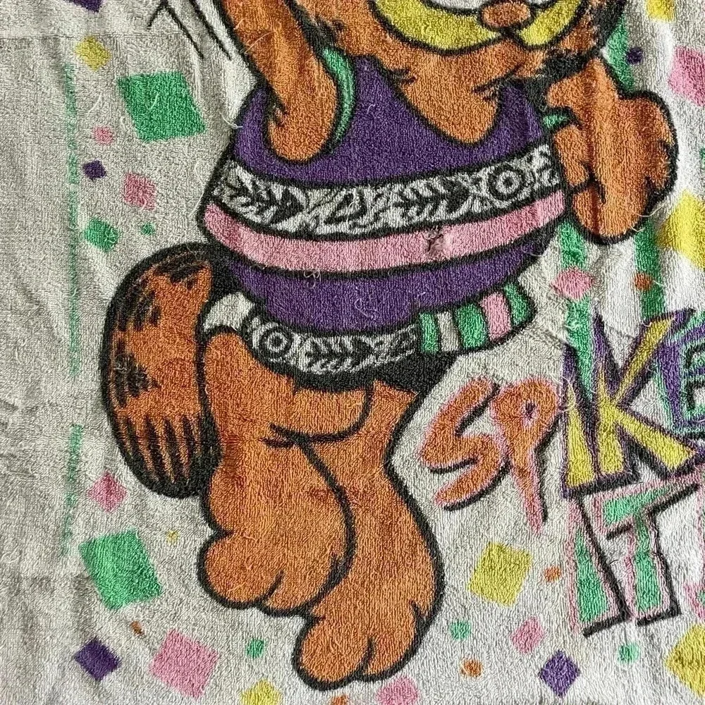 Vtg 1978 Garfield - Beach Volleyball - Jim Davis Beach Towel 52” X 28” Franco